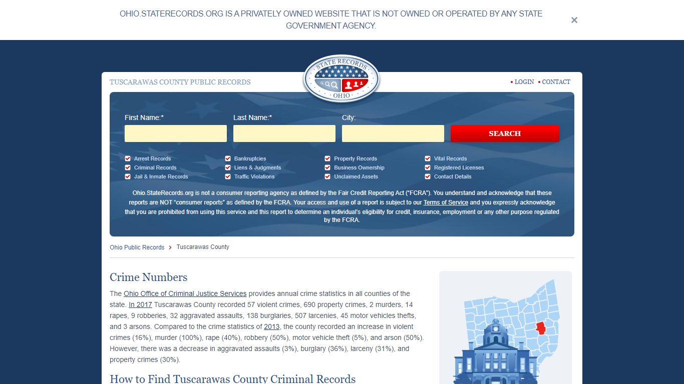 Tuscarawas County Arrest, Court, and Public Records | StateRecords.org