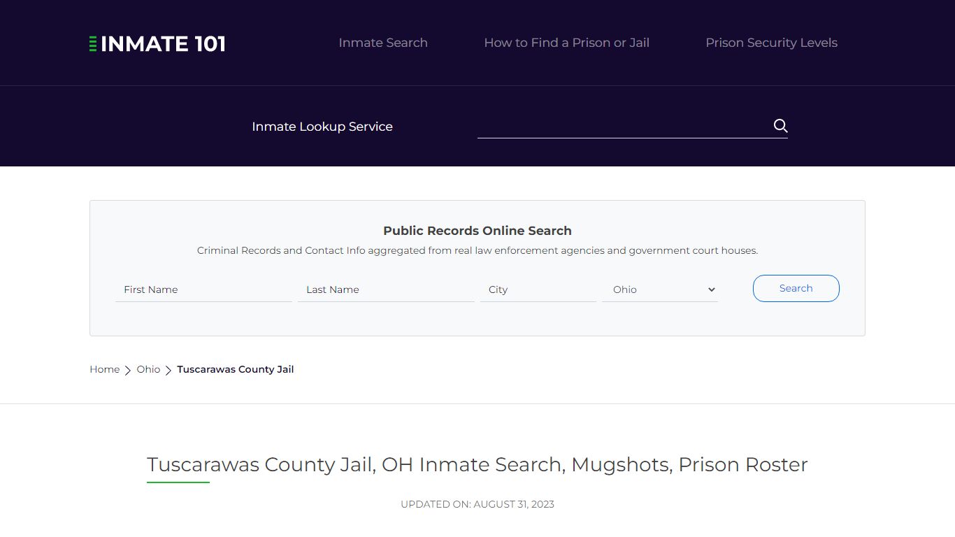 Tuscarawas County Jail, OH Inmate Search, Mugshots, Prison Roster